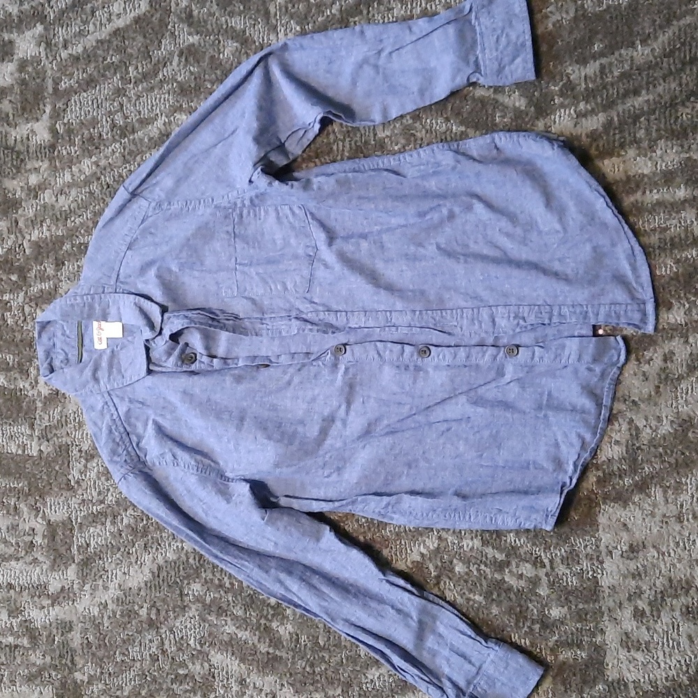 Denim blue button shirt